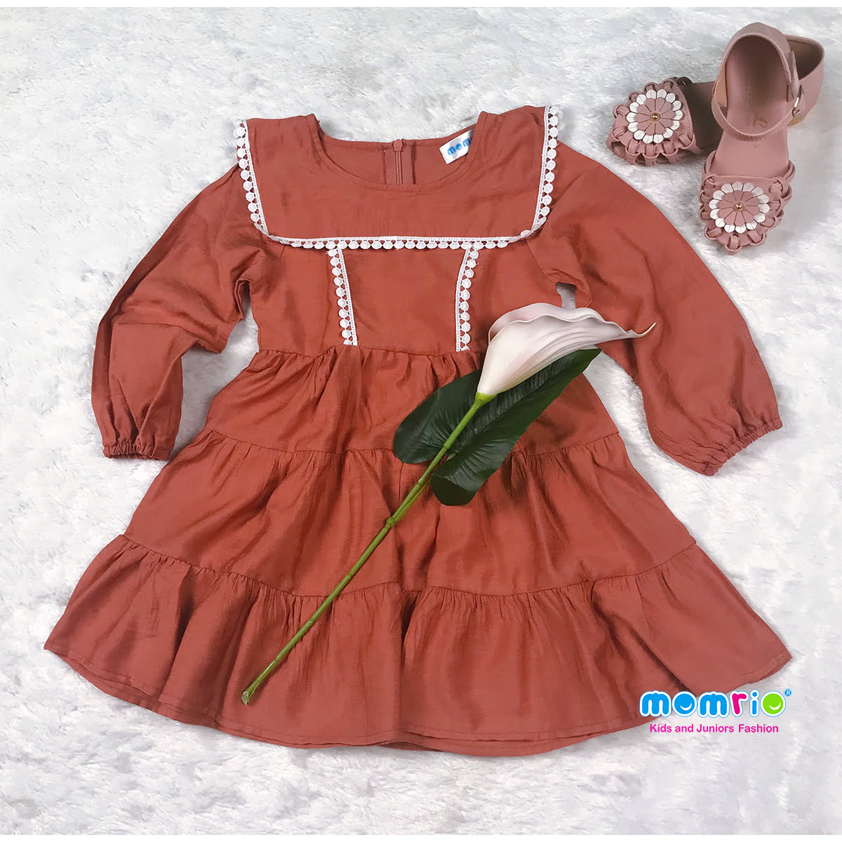 Váy cho bé gái ALBER KIDS 2 dây 3 màu phối công chúa xinh đẹp cho trẻ em  23456789101112 tuổi V25 - MixASale
